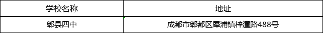 成都市郫縣四中地址在哪里？