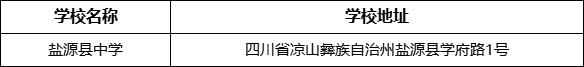 涼山州鹽源縣中學(xué)學(xué)校地址在哪里？