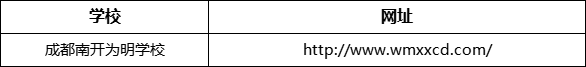 成都市成都南開為明學(xué)校網(wǎng)址是什么？