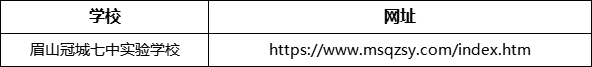 眉山市眉山冠城七中實(shí)驗(yàn)學(xué)校網(wǎng)址是什么？
