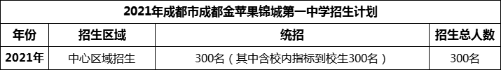 2024年成都市成都金蘋(píng)果錦城第一中學(xué)招生計(jì)劃是多少？