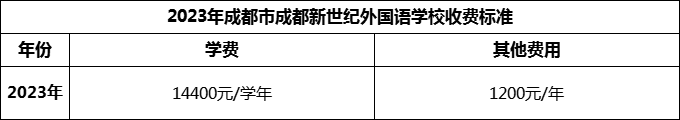 2024年成都市成都新世紀外國語學校學費多少錢？