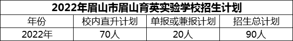 2024年眉山市眉山育英實(shí)驗(yàn)學(xué)校招生計(jì)劃是多少？