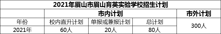 2024年眉山市眉山育英實(shí)驗(yàn)學(xué)校招生計(jì)劃是多少？