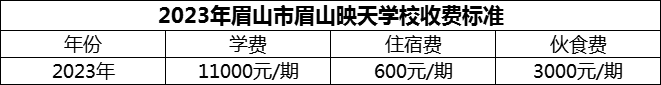 2024年眉山市眉山映天學(xué)校學(xué)費(fèi)多少錢？