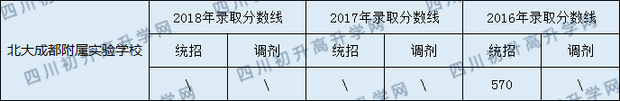 2020北大成都附屬實驗學校錄取線是否有調整？